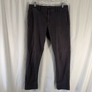 The Normal Brand Pants Mens 33x34 Blue Flat Front Cotton Blend Chino Slit Pocket